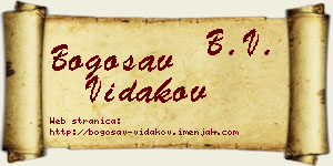 Bogosav Vidakov vizit kartica